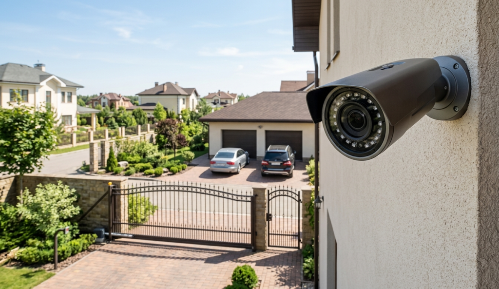 Lugares da Casa Onde Você Deve Instalar Câmeras de Segurança 1 posicionamento camera seguranca externa garagem.jpg e1774738449266