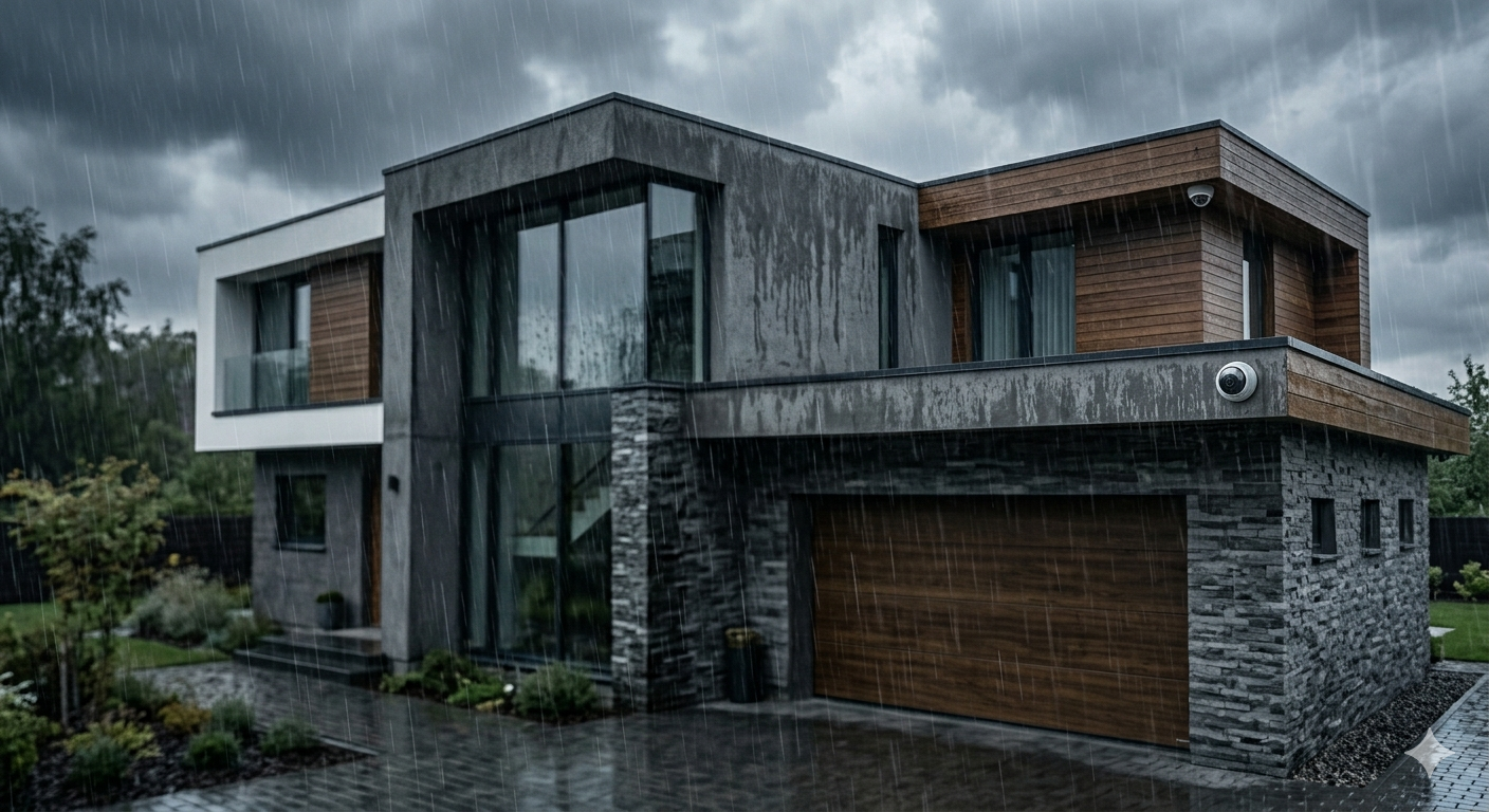 Qual a Melhor Câmera de Segurança Externa para Chuva e Sol? Guia Completo de Proteção Doméstica 9 Gemini Generated Image f4dhetf4dhetf4dh
